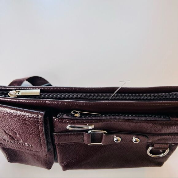 Weixier Bag Unisex Single Shoulder Multi-function Sling Brown New - Picture 5 of 12